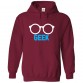 Geek with Glasses Classic Unisex Kids and Adults Pullover Hoodie For Nerds